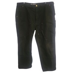 Carhartt Double Knee Loose Original Fit Work Pants Men 46x32 Black Cotton Grunge
